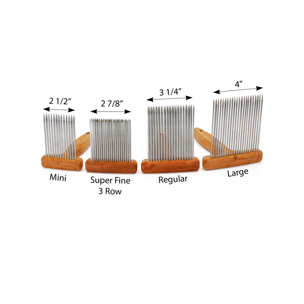 Regular Wool Combs- Single or Double Row - Fine or Extra Fine – Bam Fiber  Works